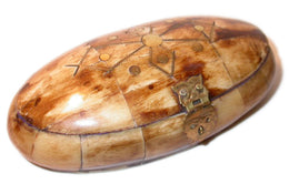 OVAL SHAPE BONE JEWELRY BOX