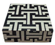 Square Horn Bone Resin Inlay Box