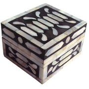 Square Horn Bone Resin Inlay Box