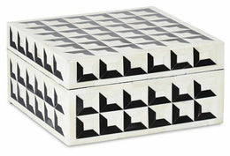 Square Horn Bone Resin Inlay Box