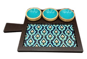 Wooden Platter with 3 Bowls