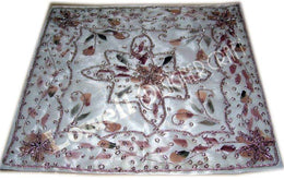 PRINTED EMBROIDED CUSHION COVER
