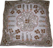 EMBROIDERY BEADED CUSHION COVER