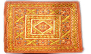 EMBROIDERED MIRROR WORK CUSHION COVER