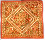 EMBROIDERED MIRROR WORK CUSHION COVER