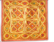 EMBROIDERED MIRROR WORK CUSHION COVER