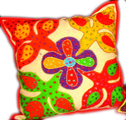 PATCH WORK EMBROIDERY CUSHION COVER