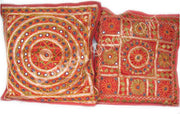 MIRROR WORK CUSHION COVER