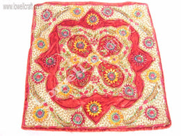 VELVET EMBROIDERY CUSHION COVER
