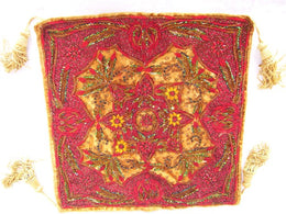 VELVET EMBROIDERY CUSHION COVER