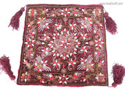 VELVET EMBROIDERY CUSHION COVER
