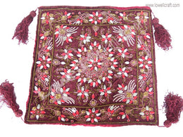VELVET EMBROIDERY CUSHION COVER