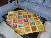 Ethnic Table Runner Sari Patchwork Hand Embroidered Wall Hanging