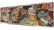 Ethnic long Table Runner Sari Patchwork Embroidered Wall Hanging