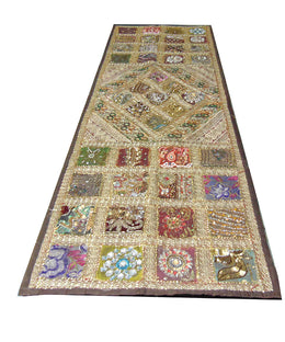Hand Crafted Rajasthani Patchwork Embroidered Table Runner