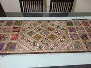 Hand Crafted Rajasthani Patchwork Embroidered Table Runner