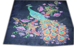 PEACOCK PRINT CUSHION COVER