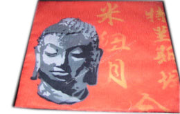 BUDDHA PRINT CUSHION COVER