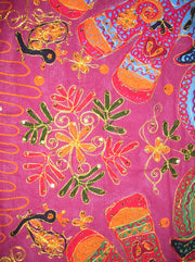 Patch Work Embroidered Elephant Wall Hanging Table Runner