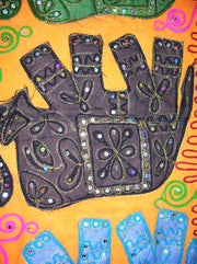 Patch Work Embroidered Elephant Wall Hanging Table Runner