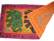 Patch Work Embroidered Elephant Wall Hanging Table Runner