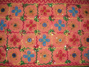 India mirror Hand Embroidered Crewel Table Runner