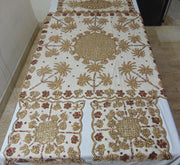 Net Hand Beaded Embroidery Table Cover date tree