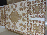 Net Hand Beaded Embroidery Table Cover date tree
