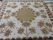 Net Hand Beaded Embroidery Table Cover date tree