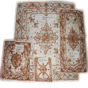 Embroidery Organza Table cover 4 pcs set