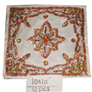 Embroidery Organza Table cover 4 pcs set