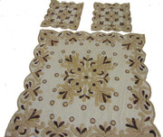 Flower Pattern  Embroidery NetTable Cover