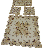 Flower Pattern  Embroidery NetTable Cover