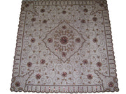 Cutwork & zig zac table cover