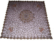 Tablecloth  Hand Embroidered wedding tablecloth.