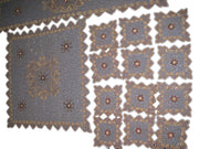 16 pcs Leaf Design cutwork Net Table Cover
