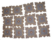 16 pcs Leaf Design cutwork Net Table Cover