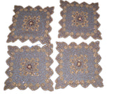 16 pcs Leaf Design cutwork Net Table Cover