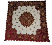 Red velvet square table cover