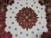 Red velvet square table cover