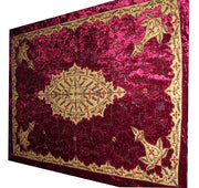 Burgundy Velvet Table Cover