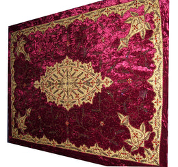 Burgundy Velvet Table Cover