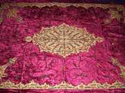 Burgundy Velvet Table Cover
