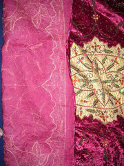 Burgundy Velvet Table Cover