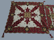 VELVET WITH  NET TABLE COVER (16 PCS SET)