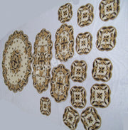 ROUND NET EMBROIDERY TABLE COVER (4 pcs set)