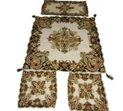 Velvet With Net Table Cover (4 PCS SET)