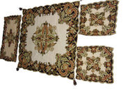 Velvet With Net Table Cover (4 PCS SET)