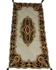 Bead Brown Velvet With Net Table Runner(50Wx100Lcm)