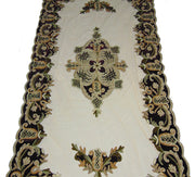Bead coke Brown Velvet Dining Net Table Cover(110Wx220Lcm)